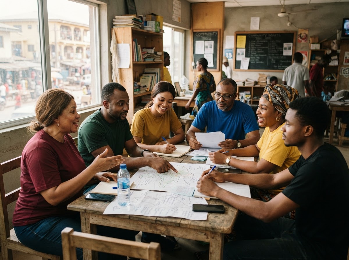 Community organizers planning together